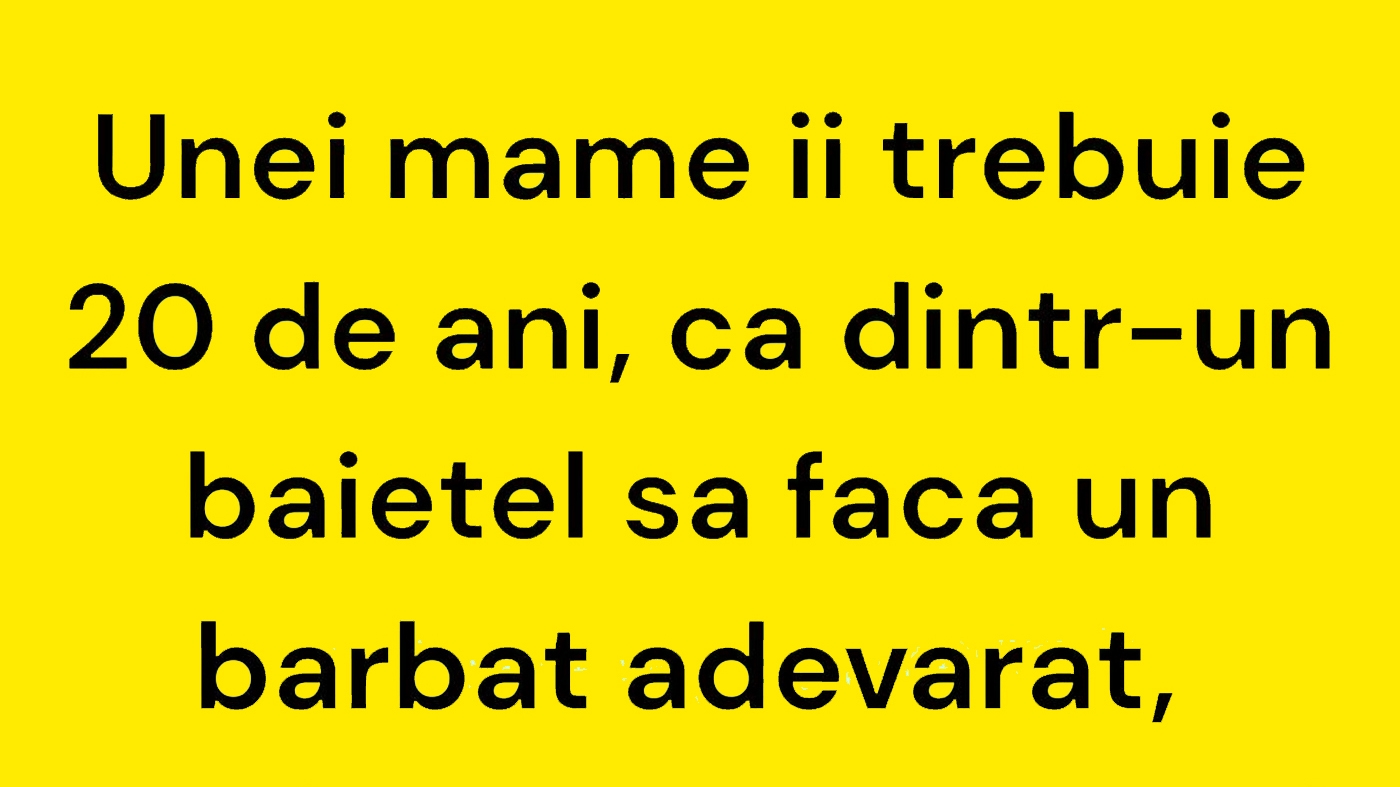 Bancul sfârșitului de săptămână | Ce face mama în 20 de ani...