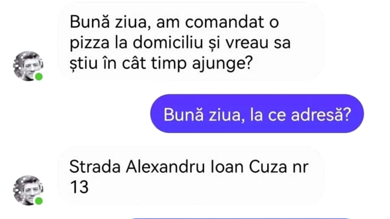 BANC | Am comandat o pizza la domiciliu și vreau să știu în cât timp ajunge