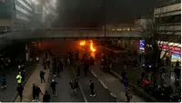 Incendiu de proporții în gară! Călătorii, evacuați de urgență VIDEO