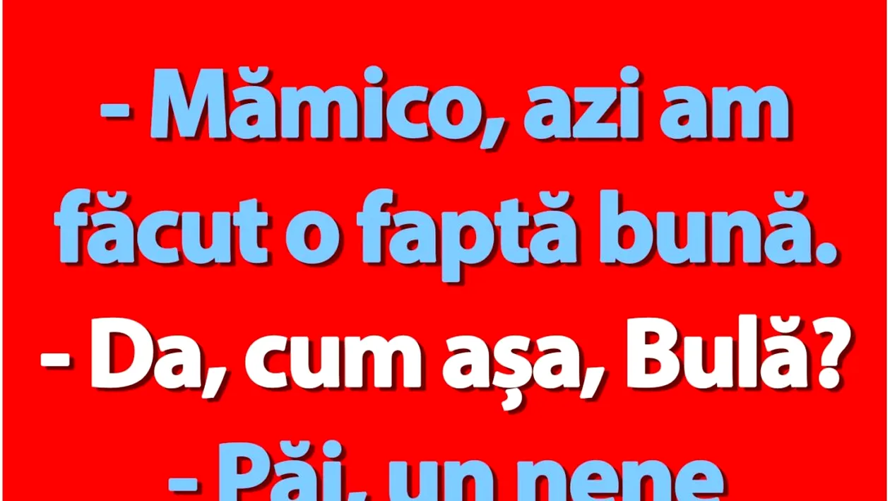 BANC | Fapta bună a lui Bulă