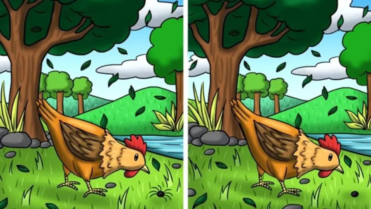 TEST IQ | Găsește singura diferență dintre aceste 2 imagini. Dacă o faci în 5 secunde, ești un geniu!