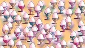 Iluzie optică virală | Găsiți mingea de golf ascunsă printre ouăle de Paște din această imagine!