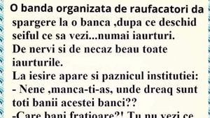 BANC | O bandă dă o spargere la o bancă și găsesc în seif numai iaurturi: "Unde-s banii?"