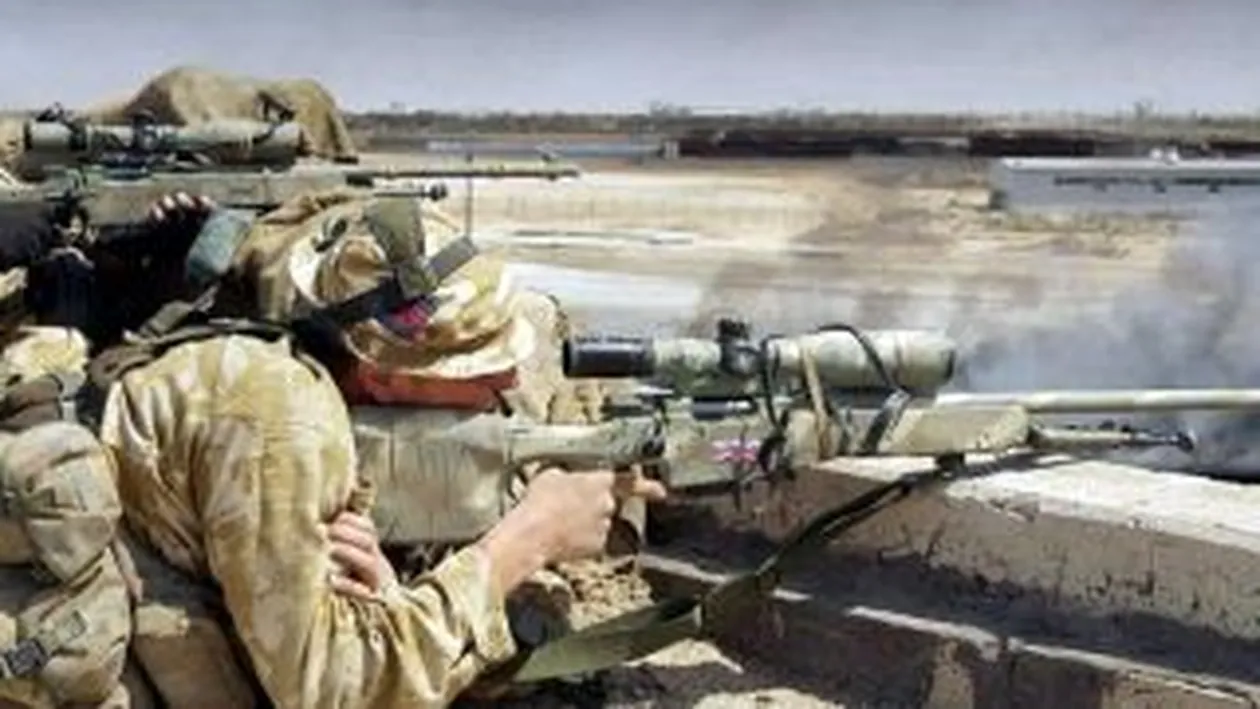 Un lunetist britanic a impuscat mortal doi talibani de la peste 2,4 kilometri distanta!