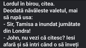 BANC | Lordul apatic și valetul panicat
