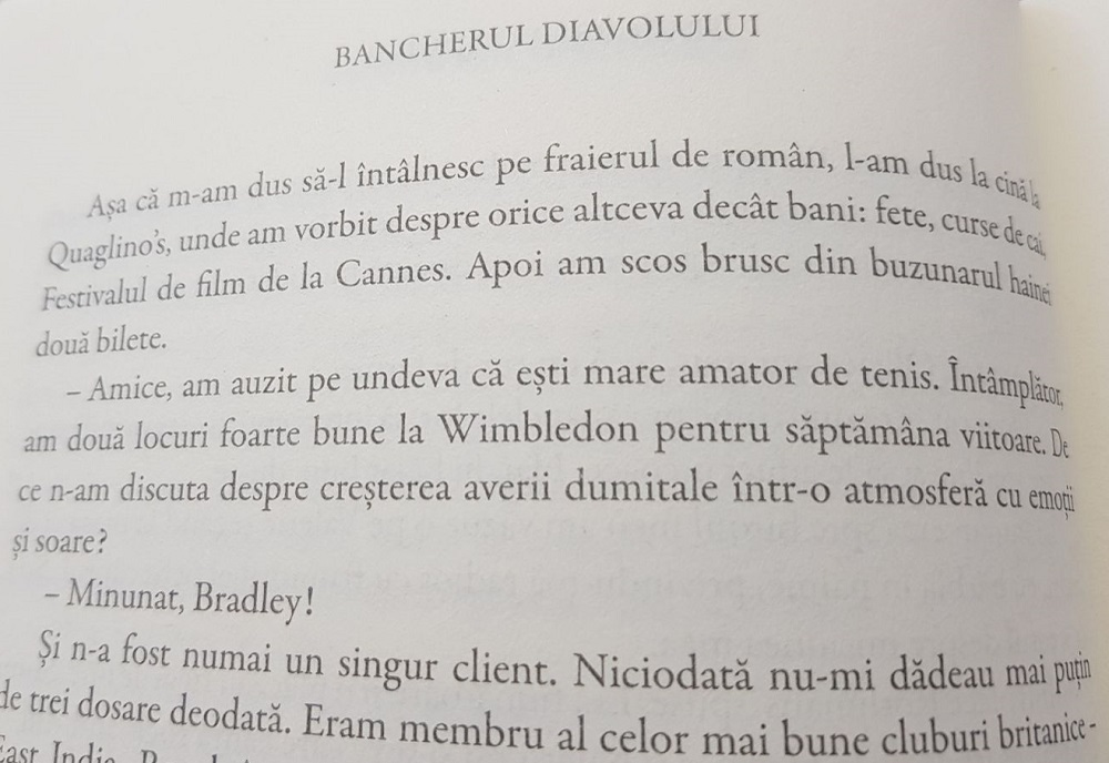 ”Bancherul diavolului”  spune cum l-a dus la cină "pe fraier”