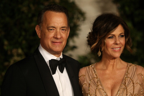LONDON, ENGLAND - FEBRUARY 16:  Tom Hanks and Rita Wilson attend an official dinner party after the EE British Academy Film Awards at The Grosvenor House Hotel on February 16, 2014 in London, England.  (Photo by Chris Jackson/Getty Images)