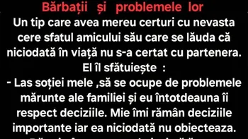 BANC | Un tip care avea mereu certuri cu nevasta cere sfatul amicului său