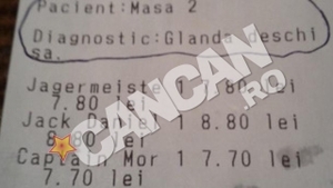"Va rugam sa platiti inainte sa muriti" sau "Veti face pipi de 33 de lei"! Cele mai haioase note de plata, emise intr-un local din Hunedoara