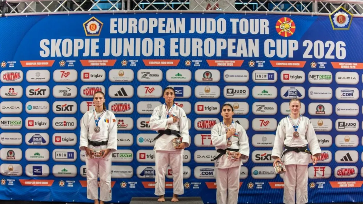 Dublă performanță pentru România la Skopje! Aur și argint la Cupa Europeană de Judo
