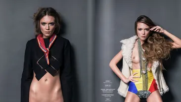 Castigatoarea de la Next Top Model a pozat goala, invelita in drapelul national! Atentie, nu si-a acoperit partile intime!