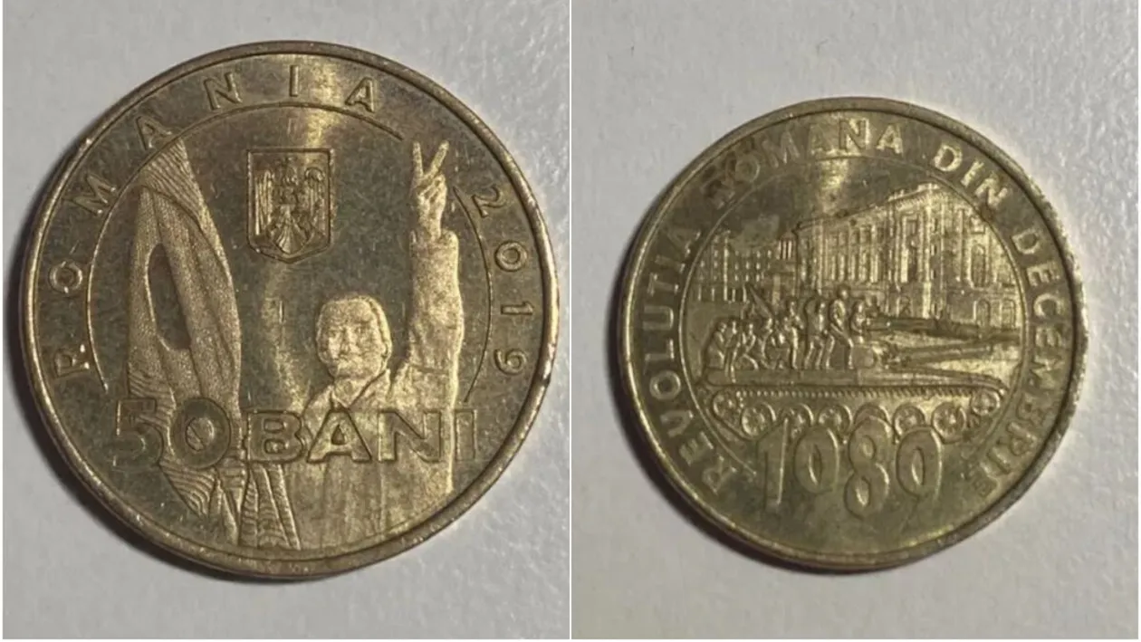 Tu mai ai așa ceva acasă? Prețul ireal la care se vinde o monedă de 50 de bani cu Revoluția de la 1989, acum, în 2023