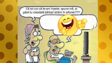 Bancul începutului de săptămână | Că tot zici că te-am înşelat, ai găsit vreodată bărbaţi străini în şifonier?