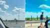 A sfidat orice regulă! Un tânăr a circulat cu trotineta pe autostradă