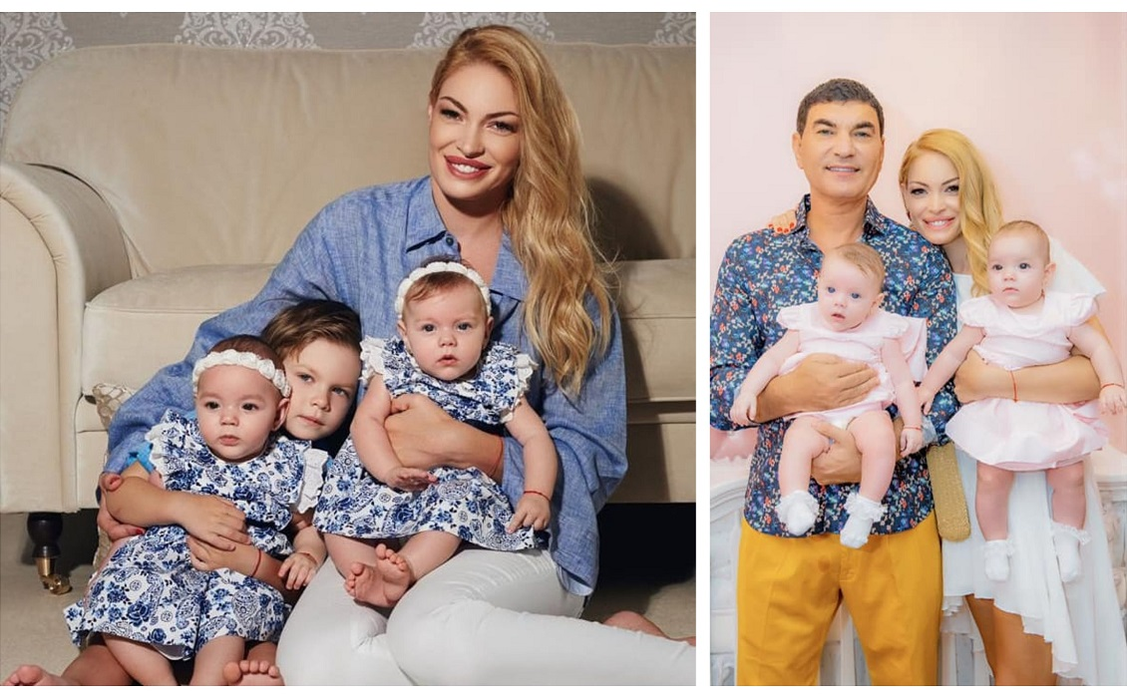 Valentina Pelinel și Cristi Borcea pregătesc botezul gemenelor. Indira și Rania vor împlini în curând 1 an