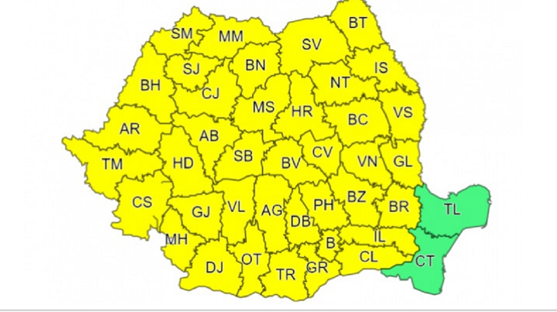 Avertizare ANM. Vremea o ia razna în România. Este cod galben