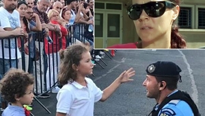 Adevărul din spatele pozei postate de Jandarmeria Română pe Facebook! Ce i-au spus copiii jandarmului