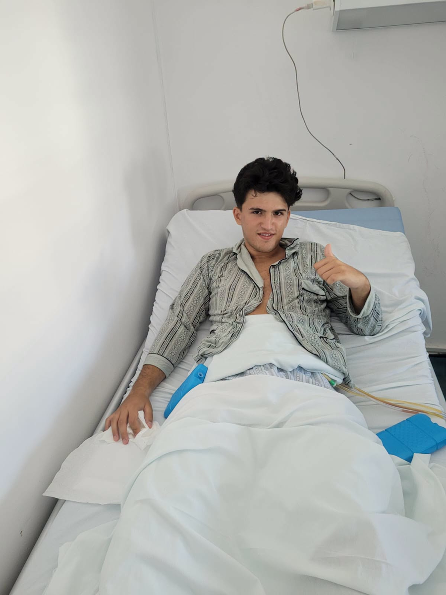 Elev din Târgu Jiu susține BAC-ul din spital/ sursa foto: Facebook