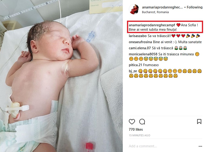 Anamaria Prodan a devenit nașă din nou: „Bine ai venit, iubita mea finuță”. Imaginea surprinsă imediat după naștere