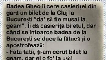 Bancul sfârșitului de săptămână | Badea Gheo și biletul de tren