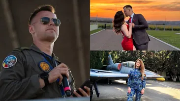 Povestea de dragoste dintre Octavian Palferenț și soția lui. Pilotul militar și Daniela s-au căsătorit în urmă cu aproape un an
