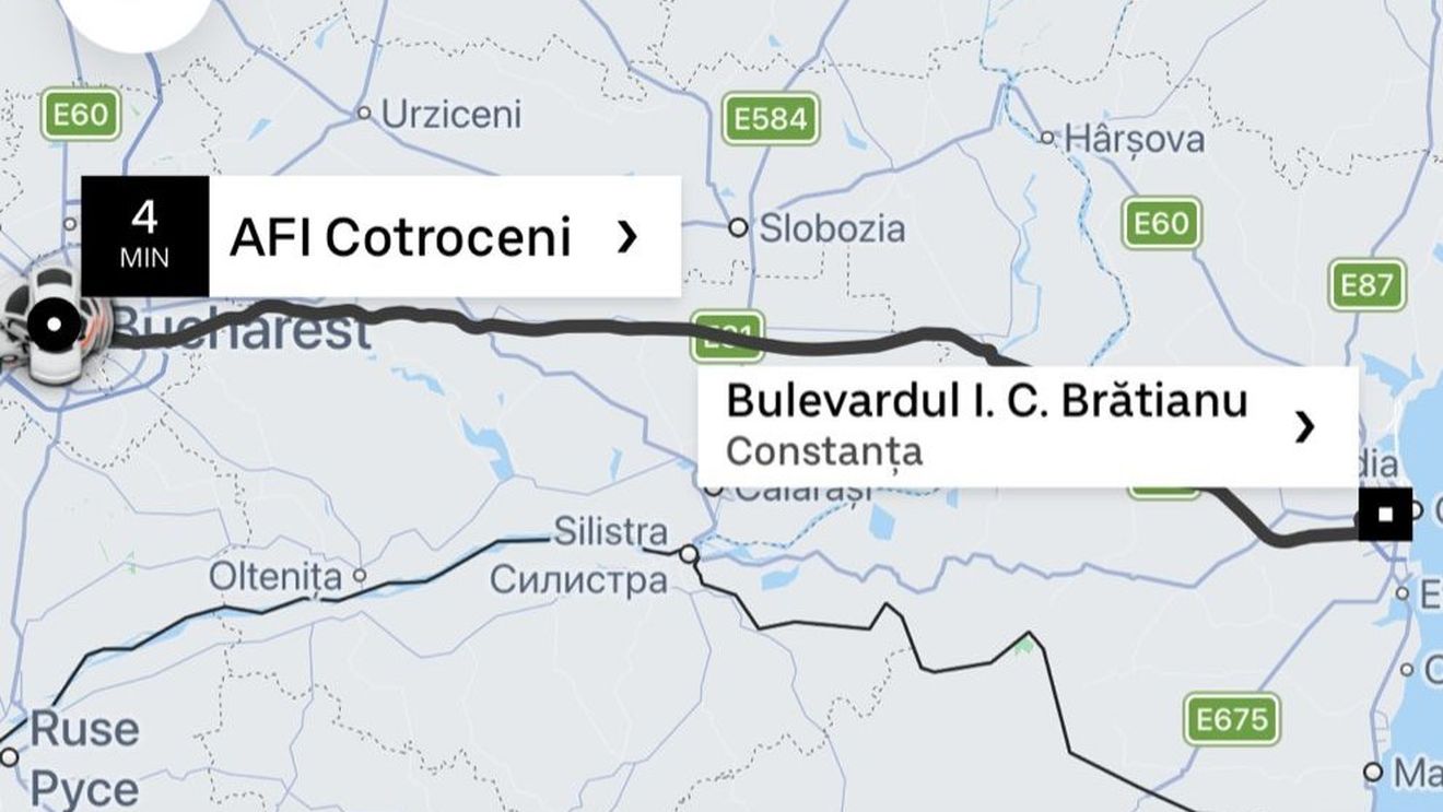 Cât costă o cursă cu Uber pe ruta București-Constanța, înainte de Crăciun? Florentina a ales să plece cu trenul când a văzut