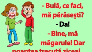 BANC | "Bulă, ce faci, mă părăsești?"