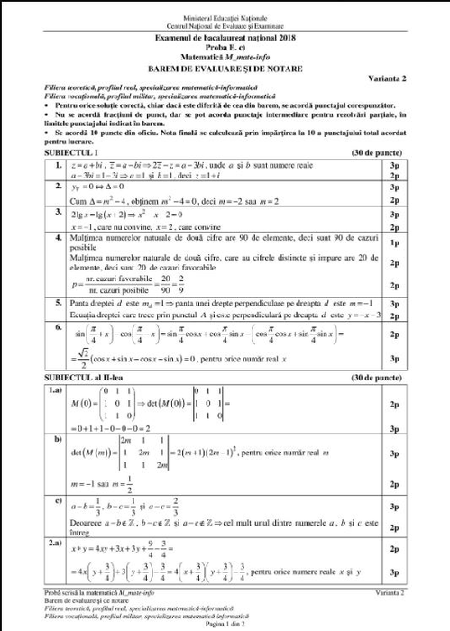 Subiecte BAC 2019. Ce poate pica la limba română și la matematică