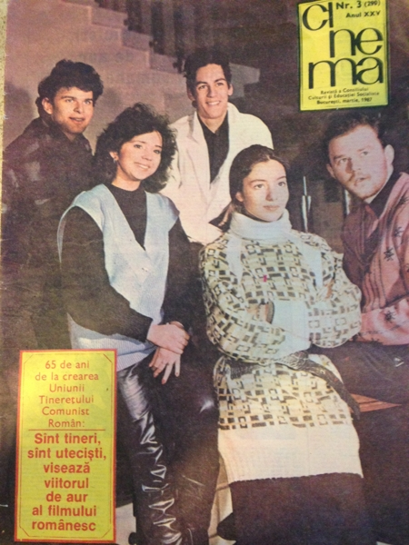 Tudor Petruț si colegii lui faimoși din "Liceenii", pe coperta unei reviste din anii '80