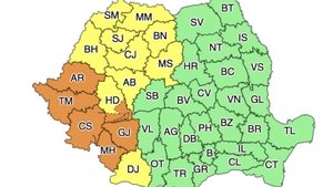Avertizare ANM. Cod portocaliu și galben în 6 județe din România