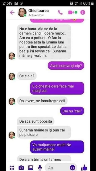 Râzi cu lacrimi! Discuţia cu Ghicitoarea Ariela a devenit virală: „Am înţeles că puteţi ghici”