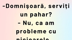 BANC | "Domnișoară, serviți un pahar?"