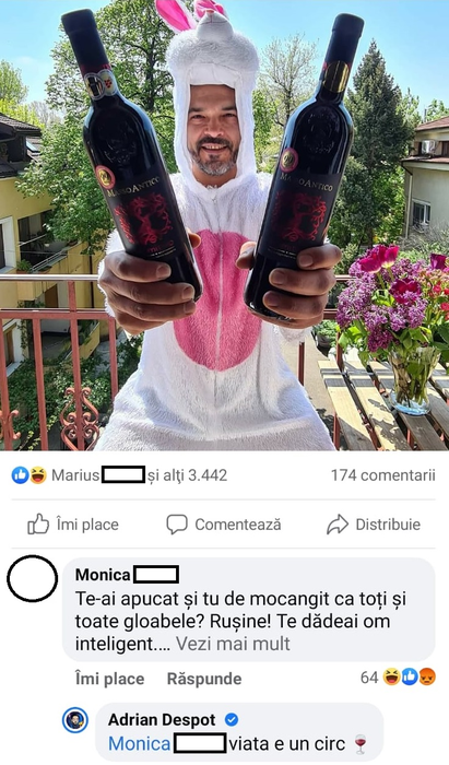 Adi Despot, criticat după ce s-a îmbrăcat într-un costum de iepure colorat cu roz: “Te-ai apucat de mocangit ca toate gloabele?”. Replica savuroasă dată de fostul jurat de la Vocea României