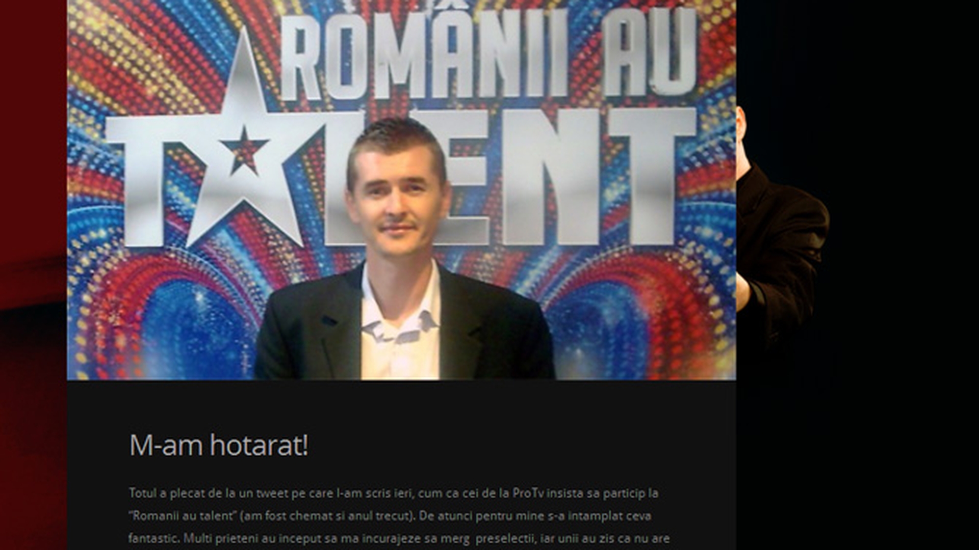 ASTA E CEA MAI TARE! Cristian Gog nu voia sa participe la "Romanii au talent"! Pro TV a tras de el ca sa vina!