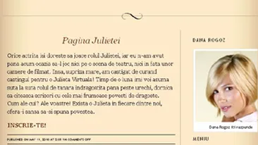 Dana Rogoz asteapta scrisori de dragoste! Este Julieta pentru o luna!