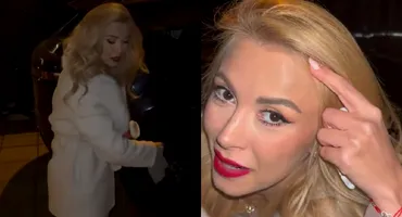 Andreea Bălan, la un pas să își spargă capul! S-a împiedicat și a intrat direct în colțul peretelui