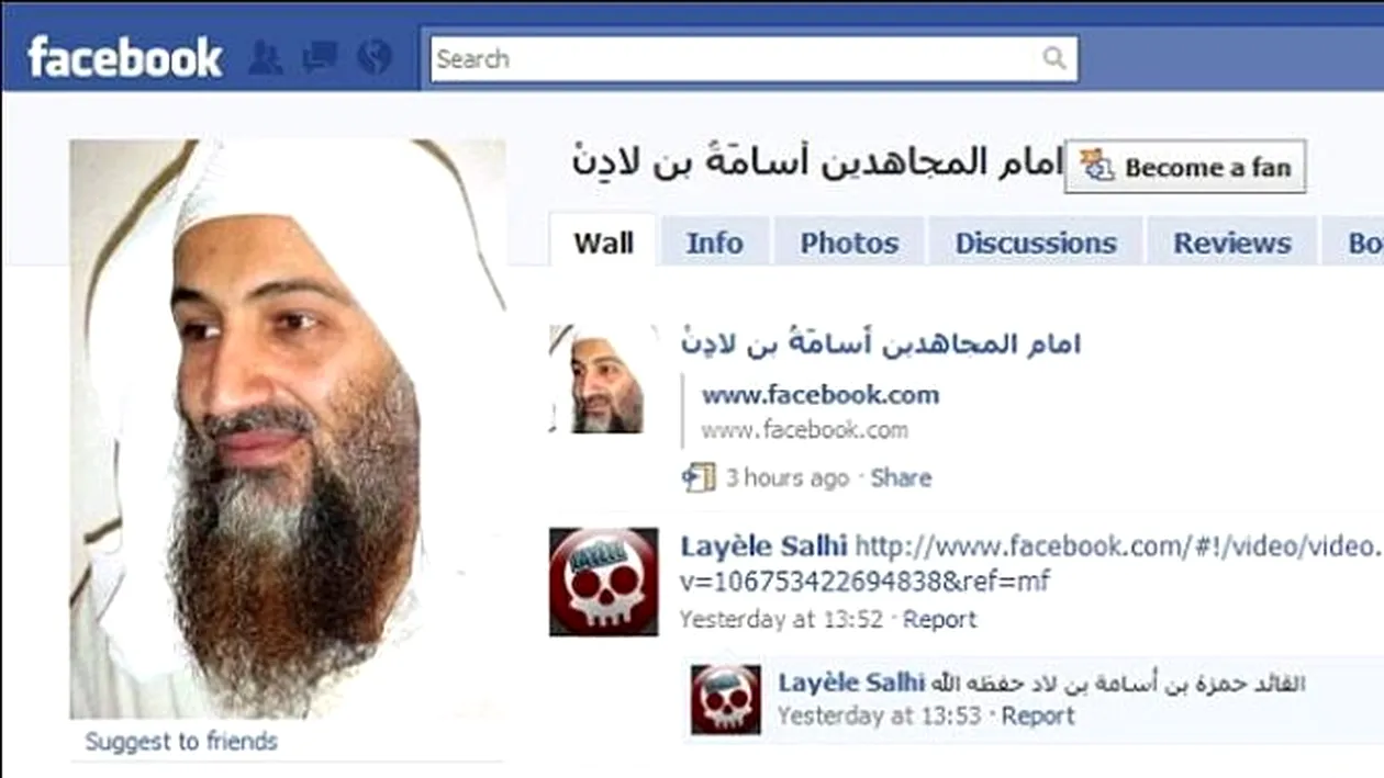 Osama bin Laden are cont pe Facebook!