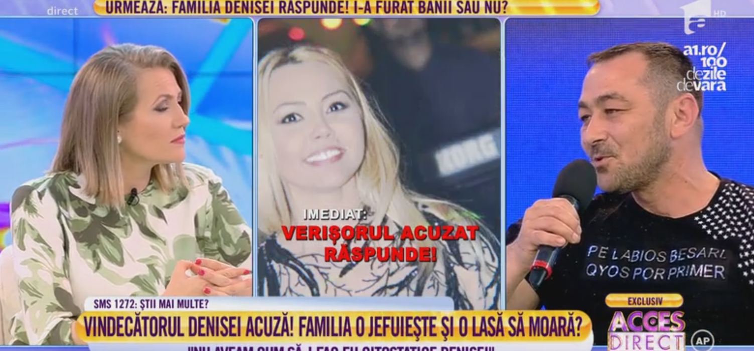 Bărbatul le-a arătat tuturor în direct şi discuţiile avute cu Denisa