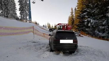 A intrat cu bolidul de lux pe pârtia de schi și... Turiștii au rămas mască!