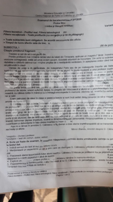 Subiecte Limba şi literatura română la Bacalaureat. Ce a picat în 2020 – O scrisoare pierdută, de I.L. Caragiale. Emoţii uriaşe
