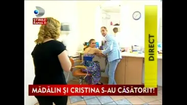 Imagini de la cununia civila a lui Madalin Ionescu si Cristina Siscanu