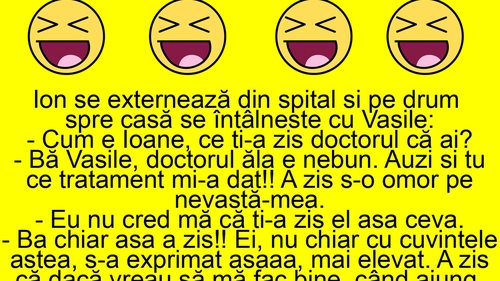 BANC | Ion se externează din spital și, pe drum spre casă, se întâlnește cu Vasile
