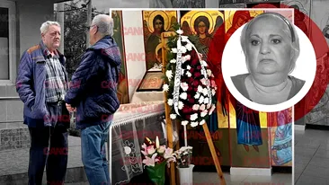 Primele imagini de la priveghiul Marinelei Chelaru. Sicriul cu trupul neînsuflețit al regretatei actriţe, depus la capelă