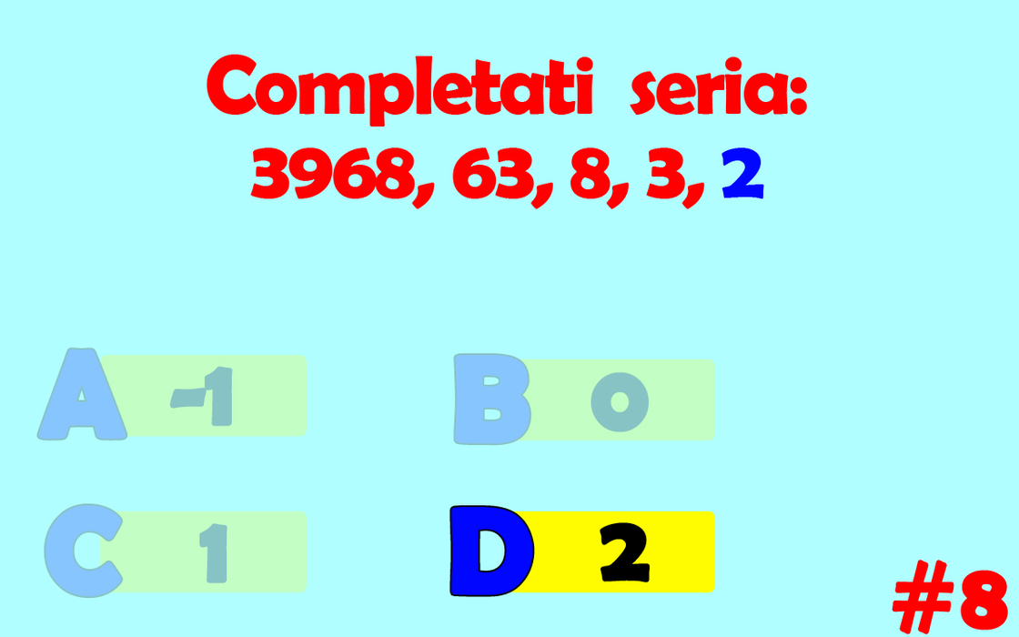 Testul IQ cu 10 întrebări foarte dificile | Prima: Ce număr urmează în seria 1, 2, 2, 4, 4, 6, 8, 8, 16?
