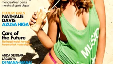 Alexandra Stan, senzuala si inocenta pe coperta unei reviste din Indonezia!