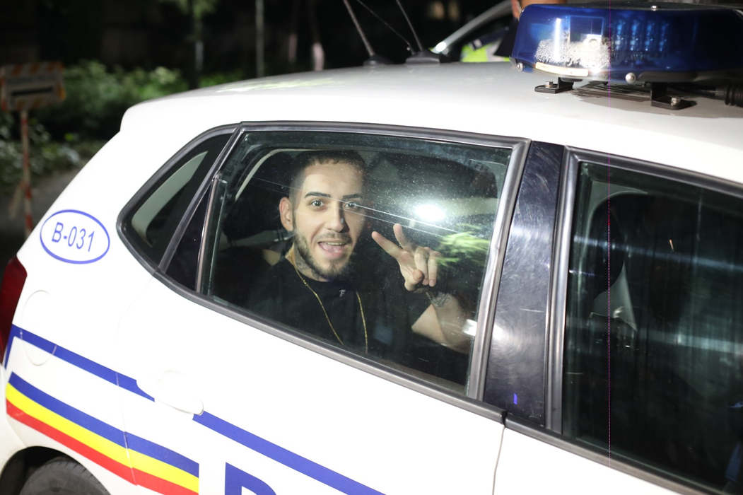 Fulgy, în mașina Poliției