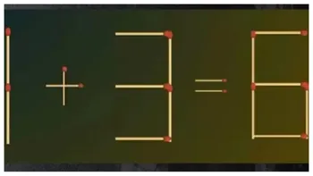 Test IQ | Mută un singur băț de chibrit pentru a rezolva ecuația 1+3=6