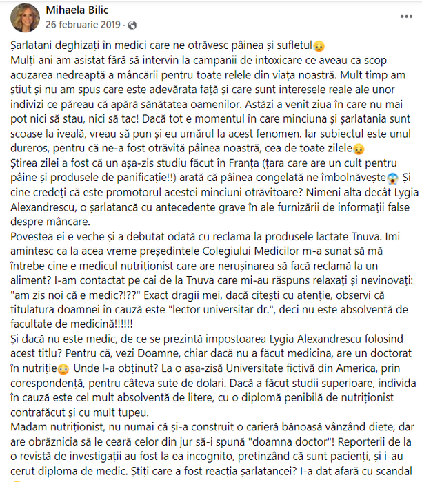 Mihaela Bilic i-a dat lovitura! După cinci ani de scandal, instanța a decis! Ce a pățit femeia care se dădea doctor de diete cu diplome false? Amenda rușinoasă pe care trebuie să o plătească