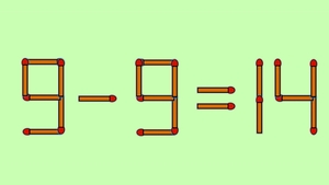 Test IQ cu chibrituri | Corectați 9 - 9 = 14, mutând un singur băț