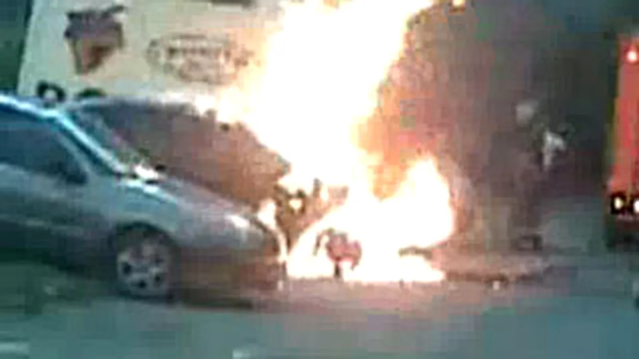 TRAGEDIE PE SOSELE! O femeie a ars de vie in propria masina